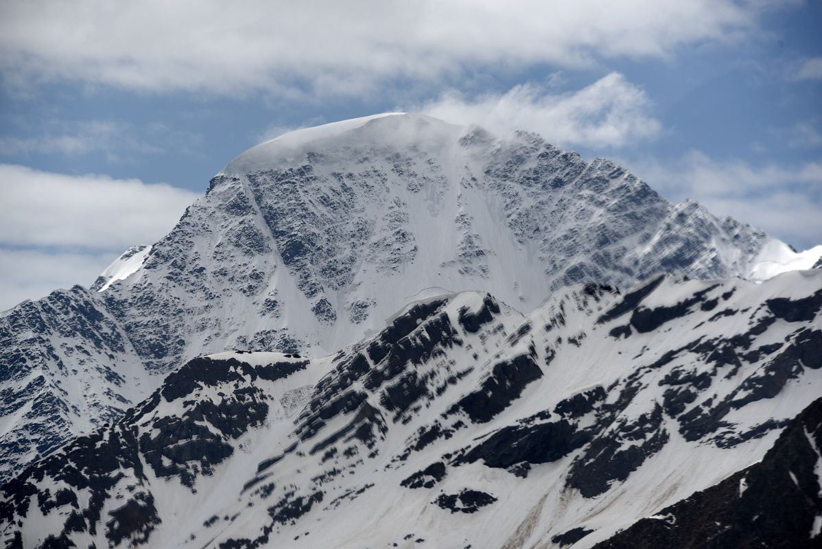 03E Donguz-Orun Comes Into View Above The Ridges From Cable Car Between Krugozor And Mir Stations To Start The Mount Elbrus Climb